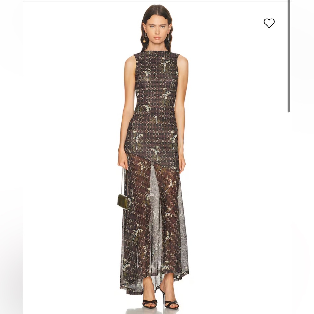 NWR SIEDRES Multi-Color Sheer Maxi Dress